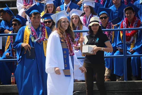 AVID student at graduation